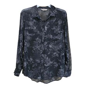 whimsigoth grunge sheer black gray top